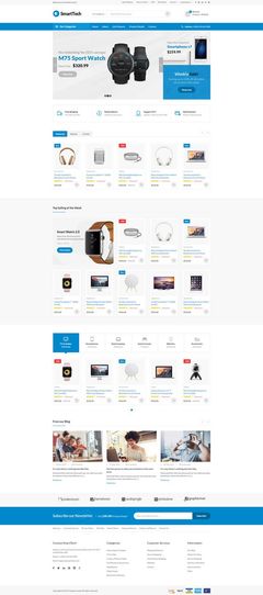 Bootstrap蓝色电子产品商城模板 - SmartTech - 网站模板,优质网站模板精选 - 模板世界